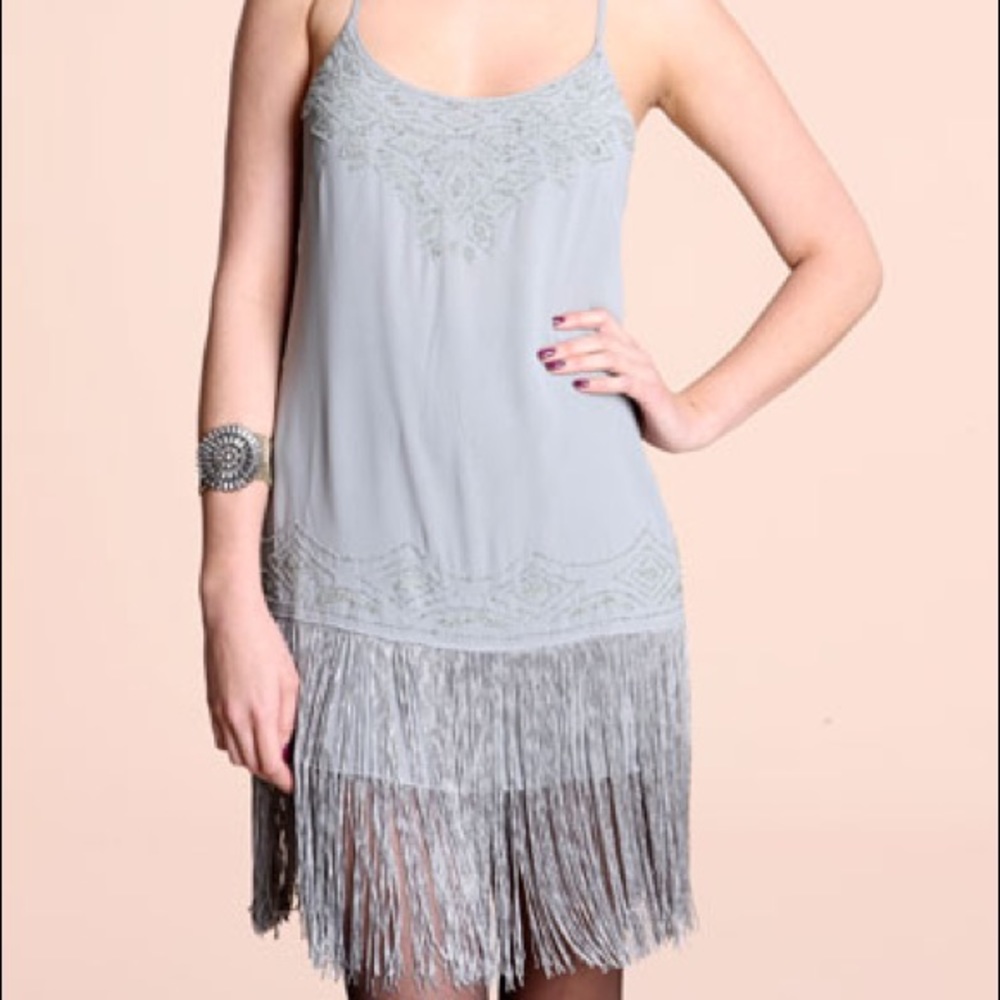 Kimchi Blue beaded fringe flapper dress